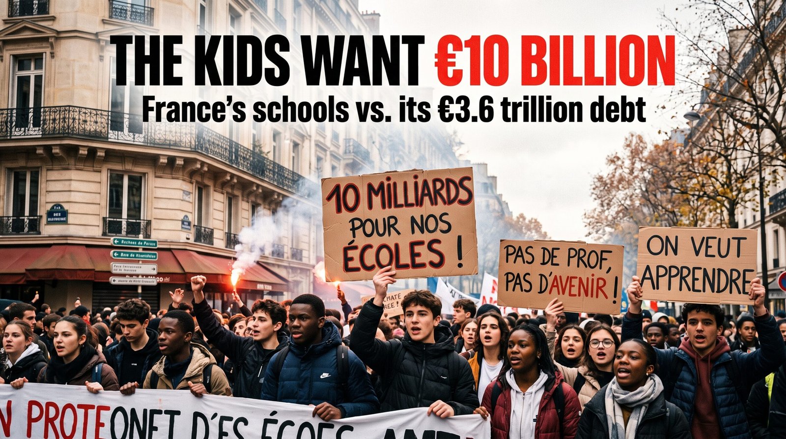Read more about the article The Kids Want €10 Billion : Paris’ Rioting Students