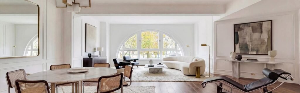 A bright Paris apartment with tall windows