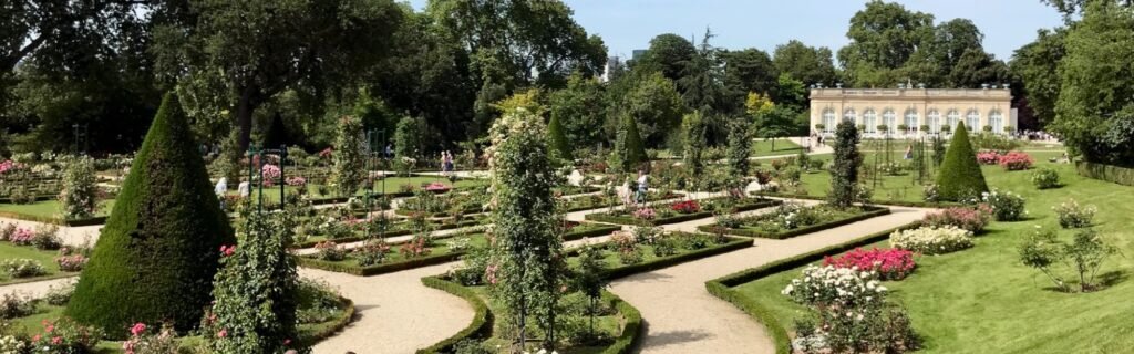 A formal garden in Paris